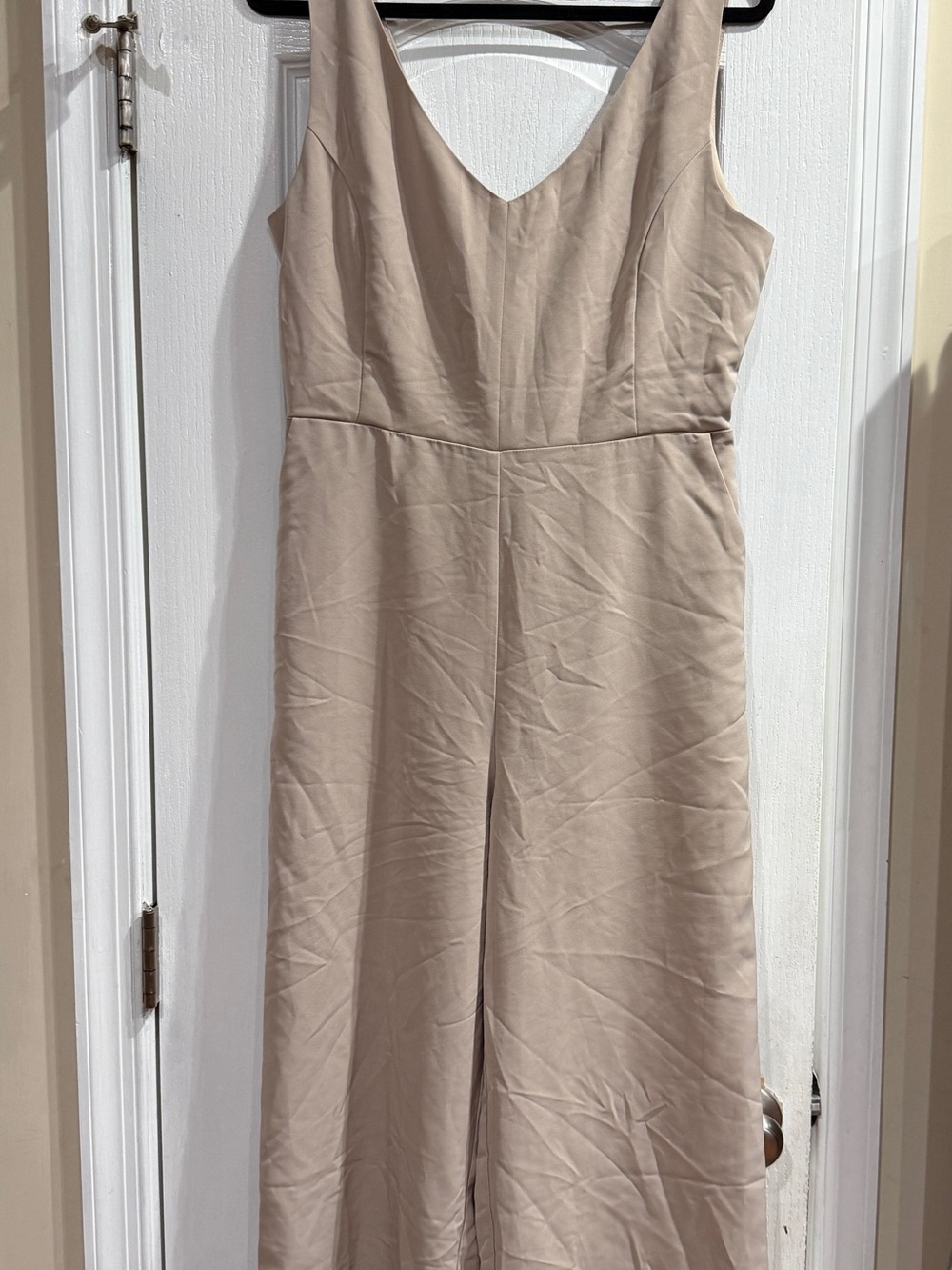 MELLODAY Soft Taupe Sleeveless Jumpsuit